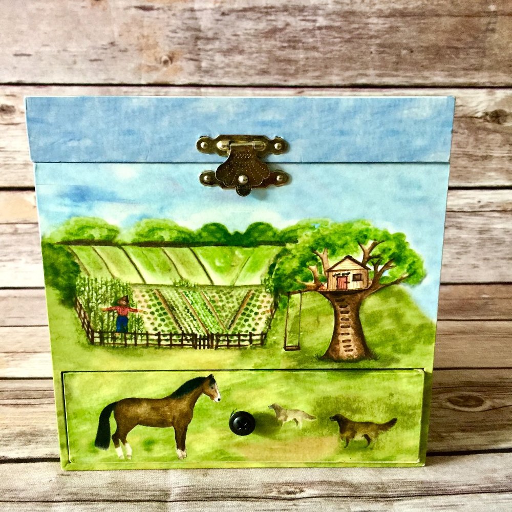 Enchantmints Horse Ranch Music Jewelry Box